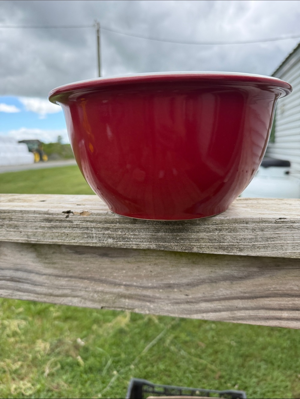 Corelle Red Stoneware Mixing Bowl